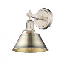  3306-BA1 PW-AB - Orwell PW 1 Light Bath Vanity in Pewter with Aged Brass shade